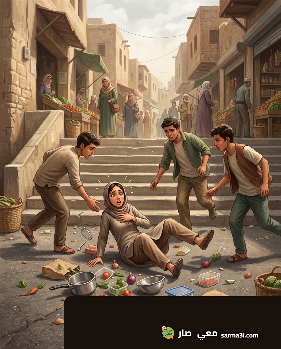 رسمة توضيحية للموقف
