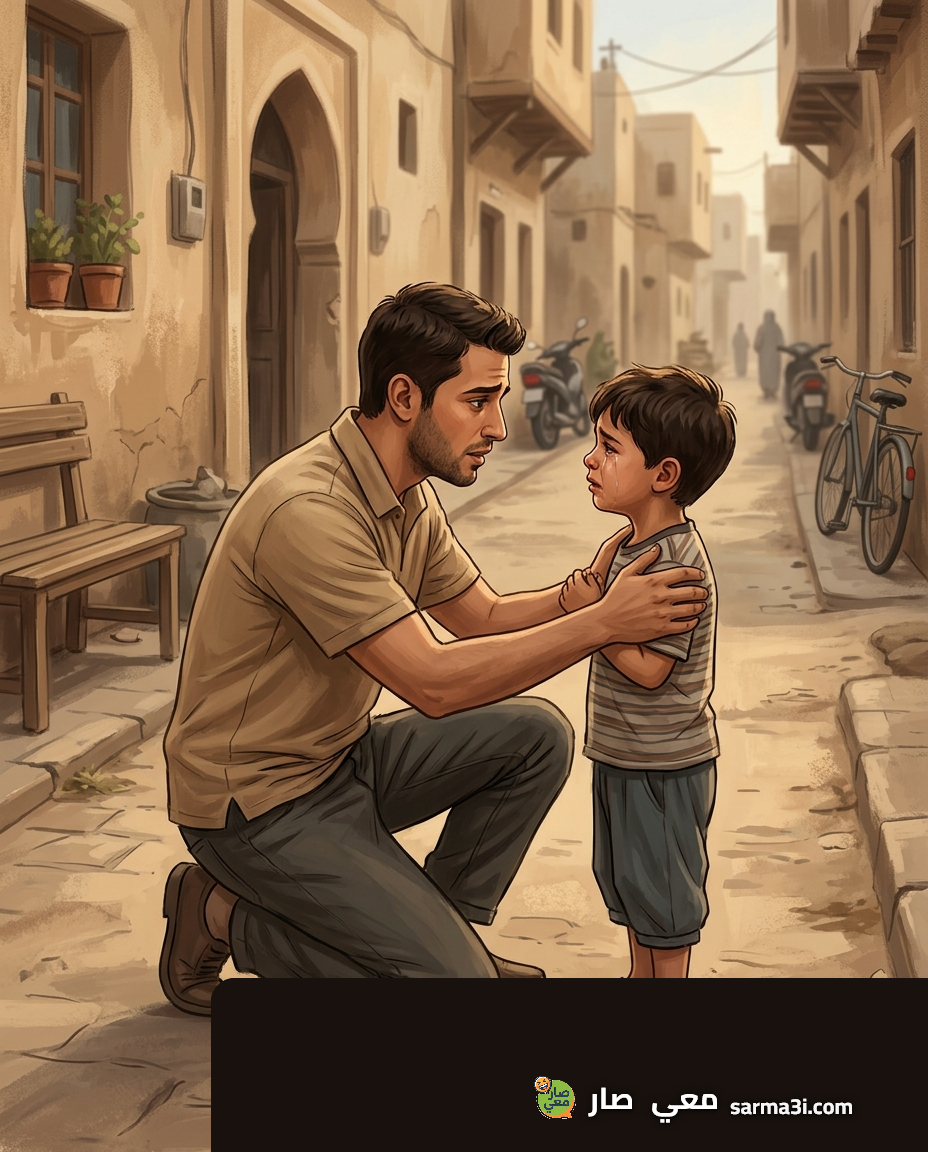 رسمة توضيحية للموقف
