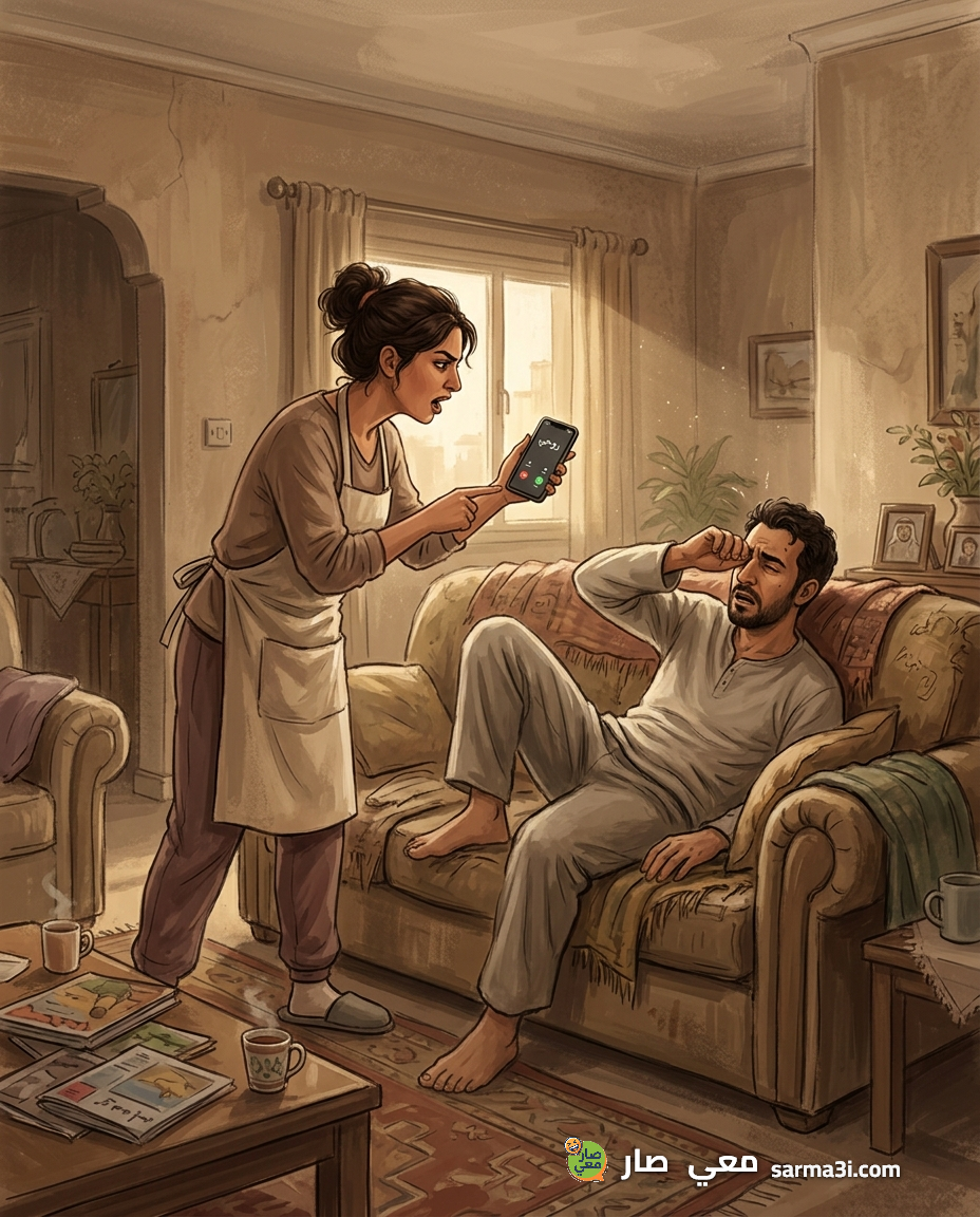 رسمة توضيحية للموقف