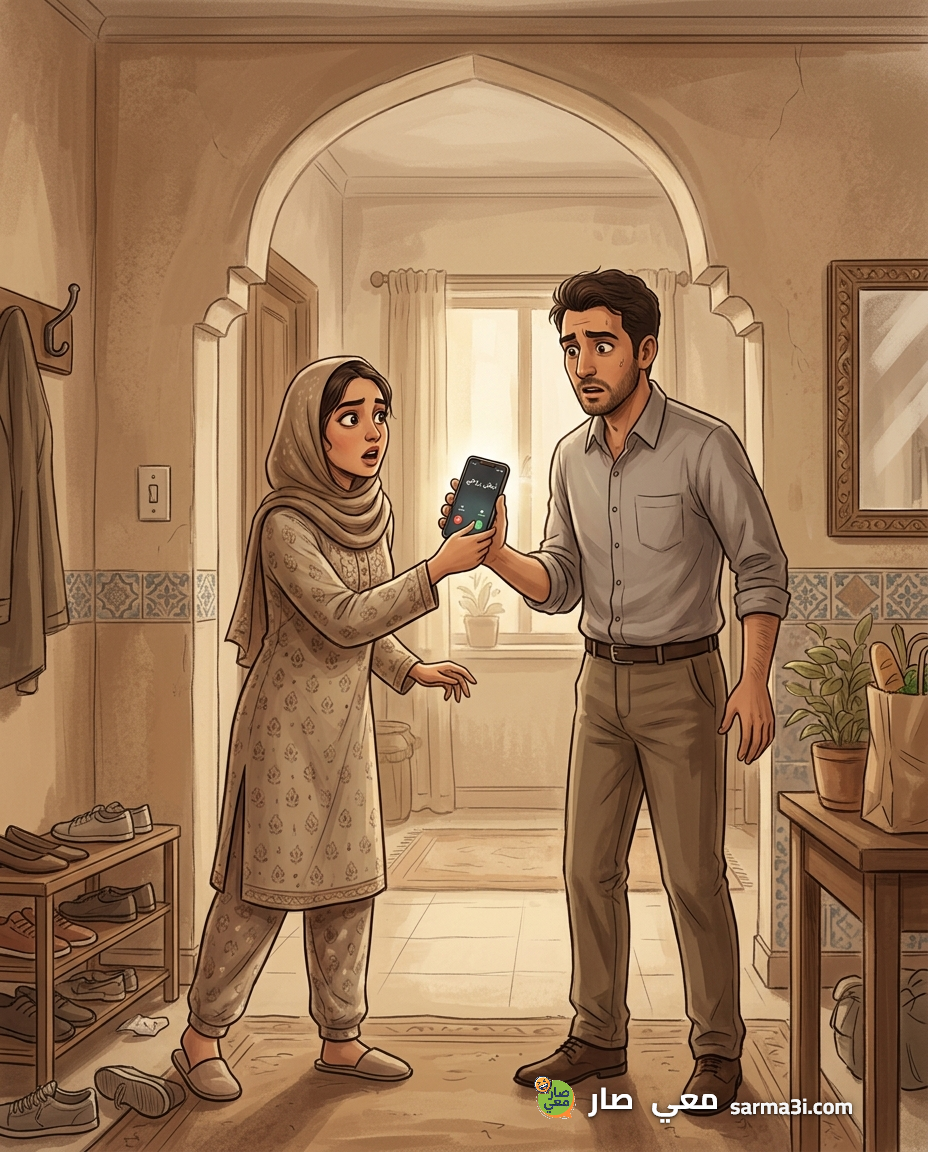 رسمة توضيحية للموقف