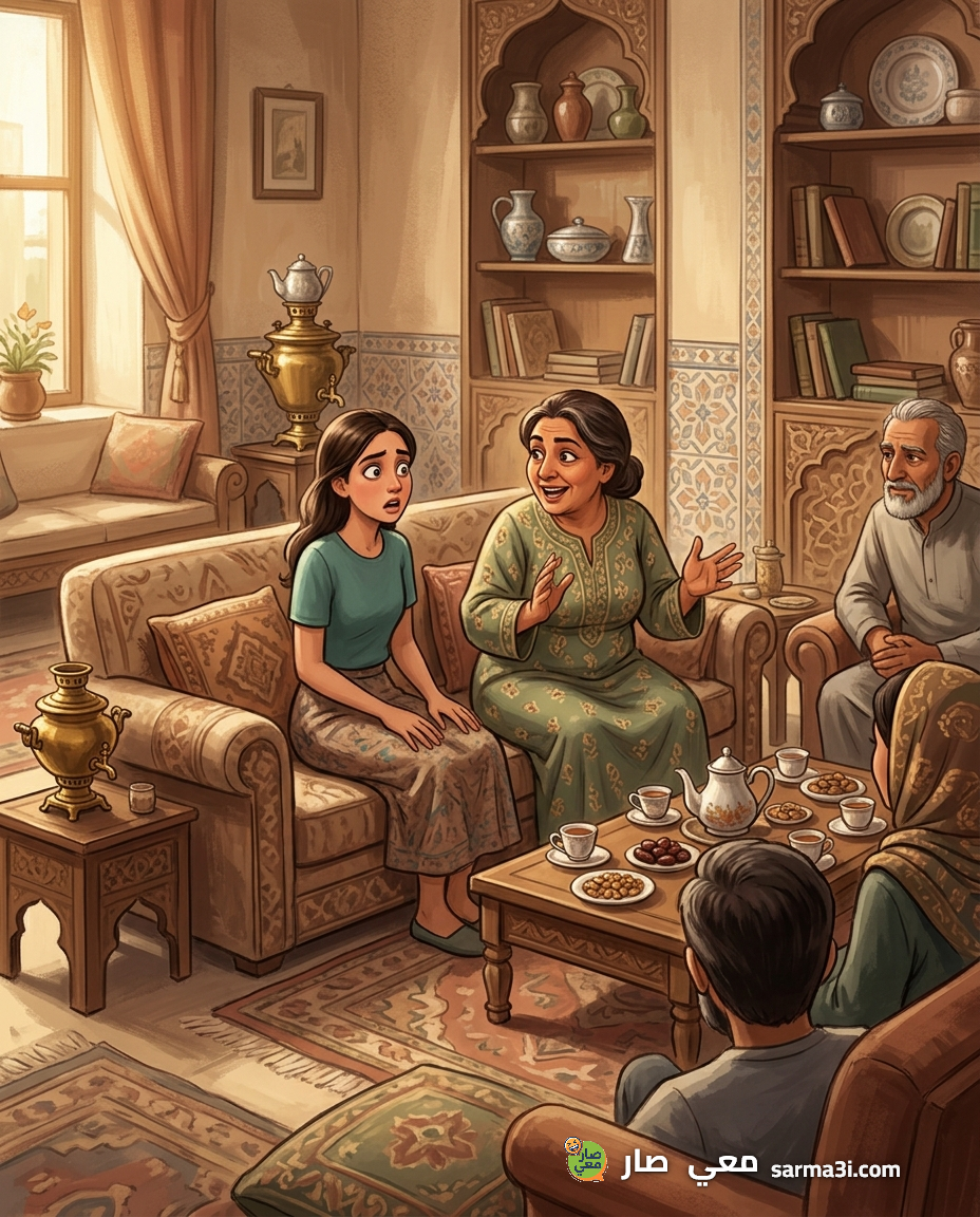 رسمة توضيحية للموقف