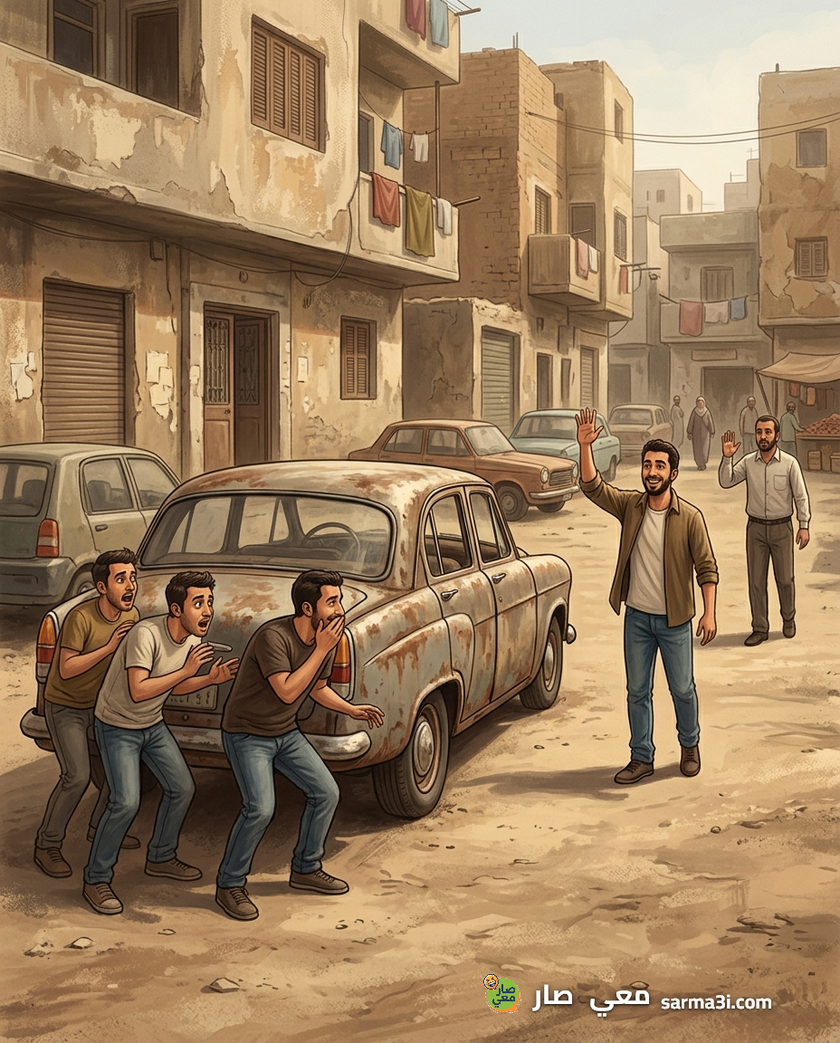 رسمة توضيحية للموقف