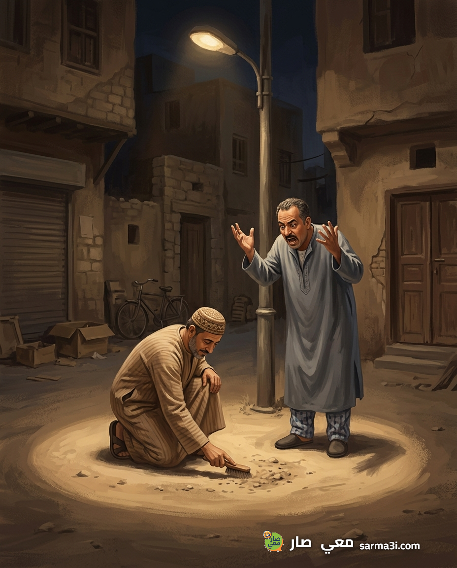 رسمة توضيحية للموقف