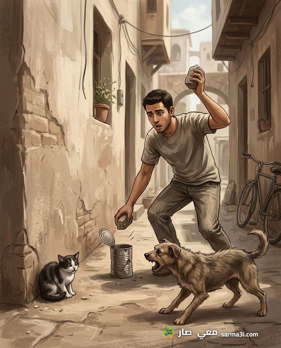 رسمة توضيحية للموقف